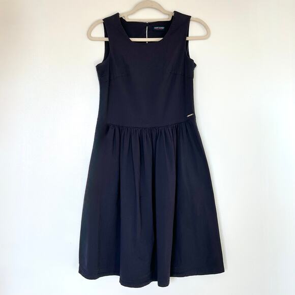 EUC Saint James Navy Cotton Fit & Flare Sleeveless Dress 4 Classic French Style - Picture 5 of 14